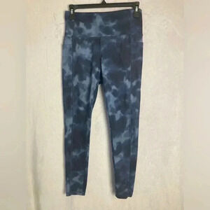 Danskin‎ blue tie dye theme leggings size small